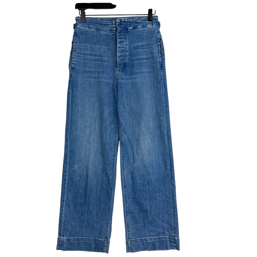 MOTHER The Cinch Crease Ankle Straight Leg Jeans High Rise 27” Blue - Size 27